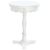 Accent Plus Wood Cutwork Round Pedestal Table