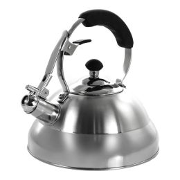 MegaChef 2.7 Liter Stovetop Whistling Kettle in Brushed Silver